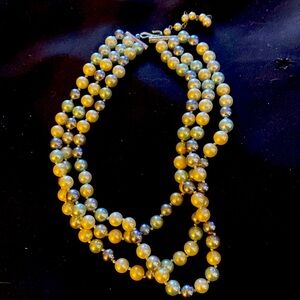 Vintage 3 strand Faux  Pearl Necklace